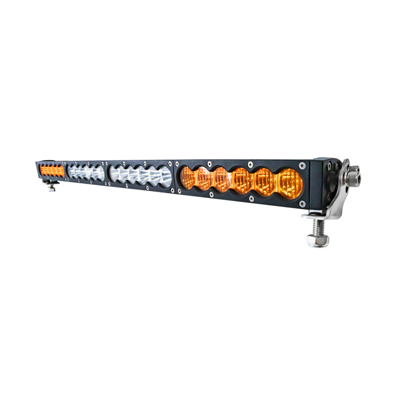 30W-300W Single Row Amber Colored LED Light Bars For Trucks